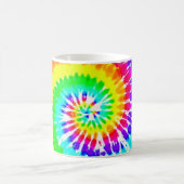 Krawatten-Regenbogen-Strudel-Neonregenbogen färbt Kaffeetasse (Mittel)