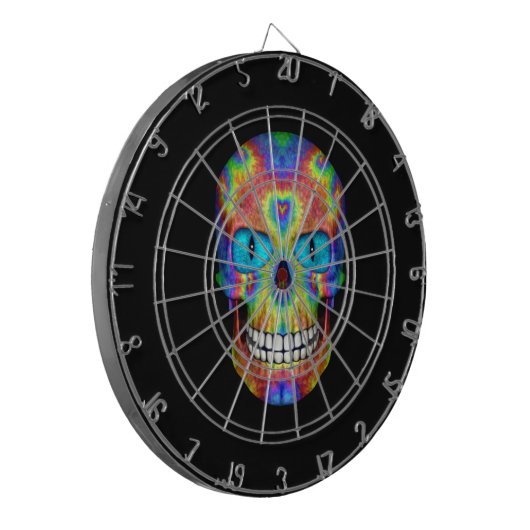 Krawatten-Schädel-tote Dartscheibe (Vorderseite Links)