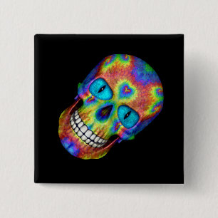 Krawatten-Schädel-toter Zombie-untote Button