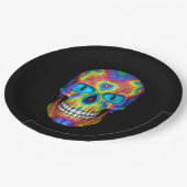 Krawatten-Schädel-toter Zombie-untoter Pappteller (Schrägansicht)