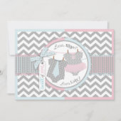 Krawatten-und Tutu-Geschlecht decken danken Ihnen Dankeskarte (Vorderseite)