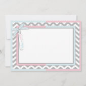 Krawatten-und Tutu-Geschlecht decken danken Ihnen Dankeskarte (Rückseite)