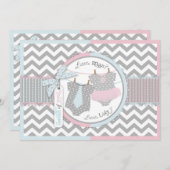 Krawatten-und Tutu-Geschlecht decken danken Ihnen Dankeskarte (Vorne/Hinten)