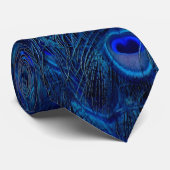 Krawattenentwurf "blauer Pfau " der Männer Krawatte (Gerollt)