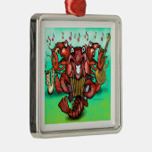 Krawfischband Silbernes Ornament (Rechts)