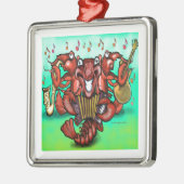 Krawfischband Silbernes Ornament (Links)