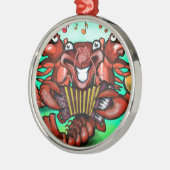 Krawfischband Silbernes Ornament (Links)