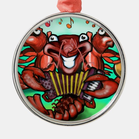 Krawfischband Silbernes Ornament (Vorne)