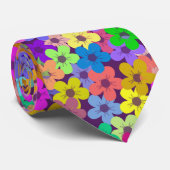 KRAWTATTE - Blumen in Regenbogenfarben Krawatte (Gerollt)