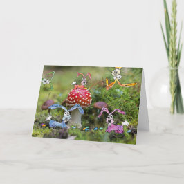 "KRAZY BUNNIES!" Grußkarte Karte