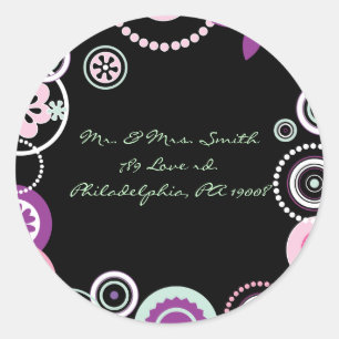 KRAZY POLKA DOT Astract Wedding Reply Sticker Sieg