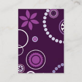 KRAZY POLKA DOT Bat Mitzvah EMPFANG CARD Lila Begleitkarte (Rückseite)