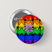 Krazy Regenbogen-Flagge Button (Vorne & Hinten)
