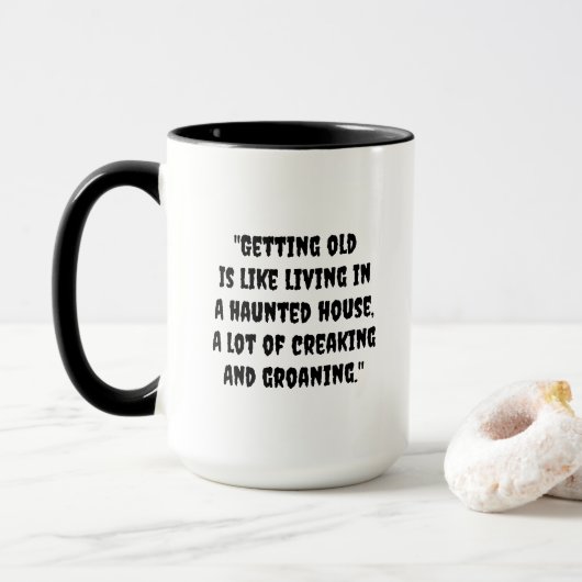 Kreaks, Groane und Kaffee-Funny Tasse (Mit Donut)