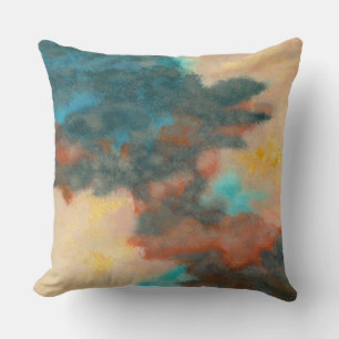 Kreation, Abstrakte Malerei Pastelle Peach Aquamar Kissen