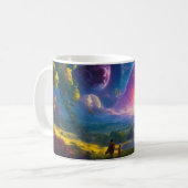 Kreation der Welt - Verzauberung der Kinderkunst Kaffeetasse (Vorderseite Links)