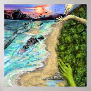 Kreationen der Erde - Neue Welt-Poster-Print-Maler Poster