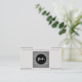 Kreationen Grau Visitenkarte (Stehend Vorderseite)