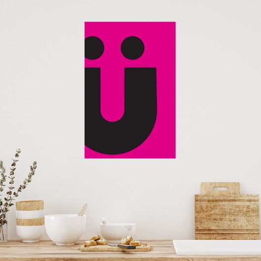 KREATIONEN TYP(O): Umlaut Ü Poster (Küche)