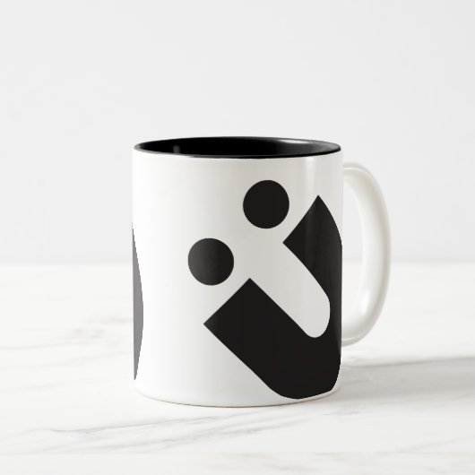 KREATIONEN TYP(O): Umlaut Ü Zweifarbige Tasse (VorderseiteRechts)
