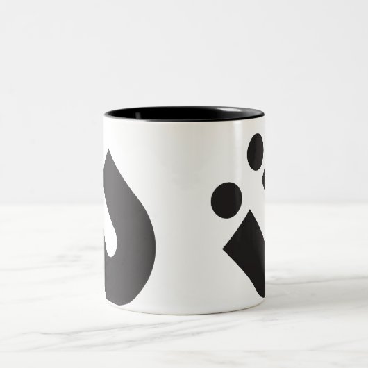 KREATIONEN TYP(O): Umlaut Ü Zweifarbige Tasse (Mittel)