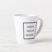 Kreativ, analytisch, leidenschaftlich Latte Tasse (Rechte Ecke)