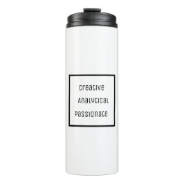 Kreativ, analytisch, leidenschaftlich, thermisch thermosbecher