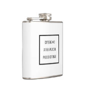 Kreativ, analytisch, leidenschaftlicher Vinyl umma Flachmann (Rechts)