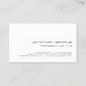 Kreativ Beruflich Moderne Minimalistisch einzigart Visitenkarte (Rückseite)