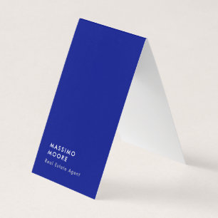 Kreativ Einfach Schlichtes Phthalo Blau Trendig Visitenkarten