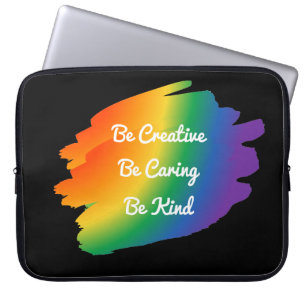 Kreativ, Gekümmert und Kind-Regenbogen Laptopschutzhülle
