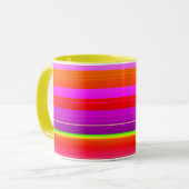Kreativ hell rot lila künstlerisch gestreift tasse (Vorderseite Links)