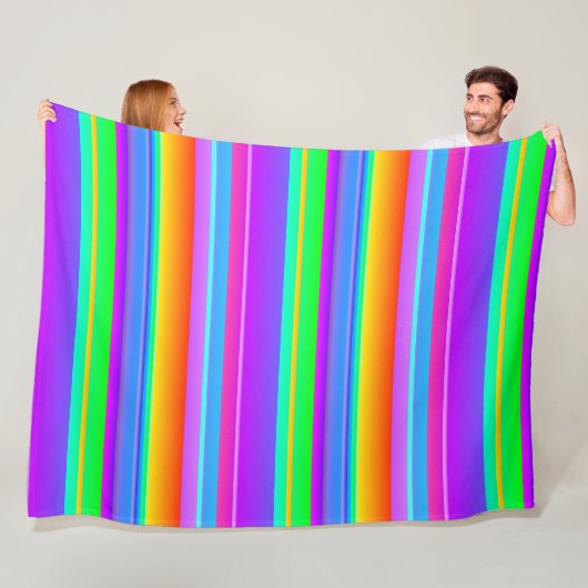 Kreativ hell vielfarbig künstlerisch gestreift fleecedecke (Beispiel)