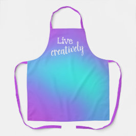 Kreativ Lila und Aquamarine Schürze