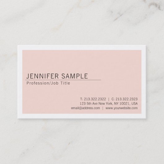 Kreativ Minimalistisch Moderner Chic Schlicht Tren Visitenkarte (Vorderseite)