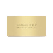 Kreativ Minimalistisch Modernes Gold Beruflich Sch Adressaufkleber (Vorne)