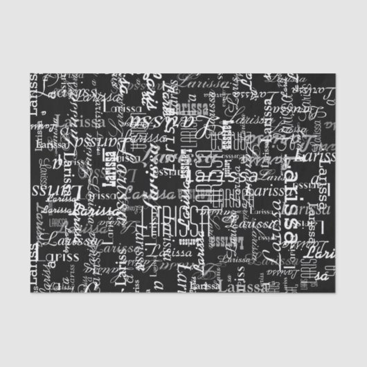 kreativ mit personalisiertem Namen Seidenpapier (Vorderseite)