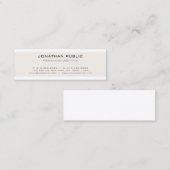 Kreativ Modern Minimalistisch Beruflich einfach Mini Visitenkarte (Vorne/Hinten)