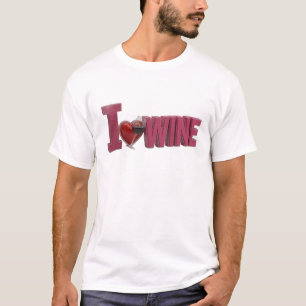 Kreativ Rosa I LOVEW WINE Stil Statement T-Shirt