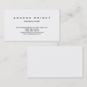 Kreativ Schlicht, einfach Weiß attraktiv Stilvoll Visitenkarte (Vorne/Hinten)