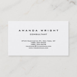 Kreativ Schlicht, einfach Weiß attraktiv Stilvoll Visitenkarte