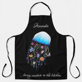 Kreativ sein in der Küche Blumenqualle Schürze