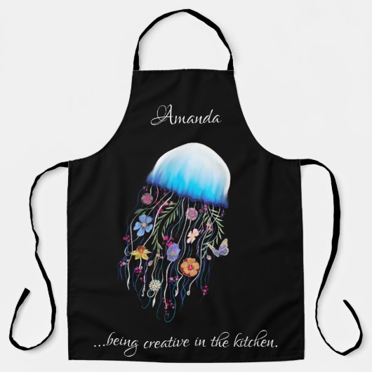 Kreativ sein in der Küche Blumenqualle Schürze (Vorderseite)