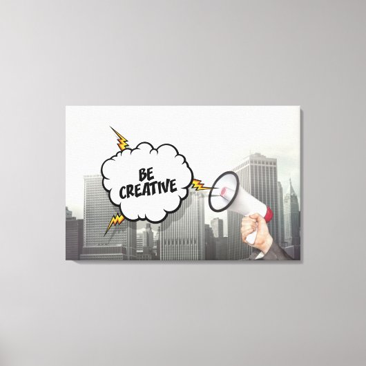 Kreativ sein leinwanddruck (Vorderseite)