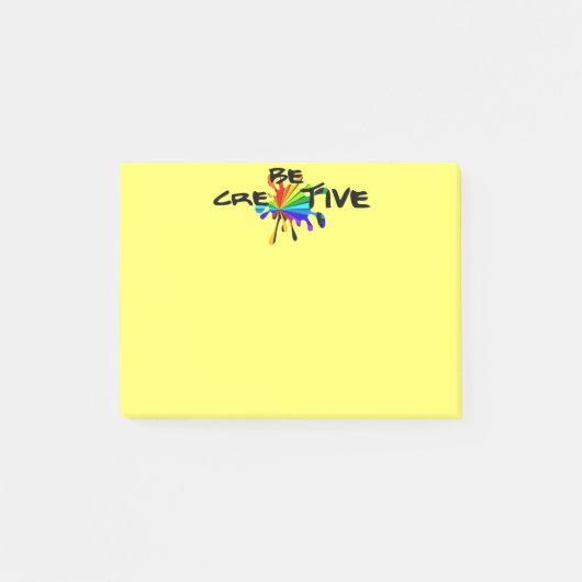 Kreativ sein post-it klebezettel (Vorderseite)