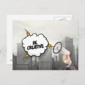 Kreativ sein postkarte (Vorne/Hinten)