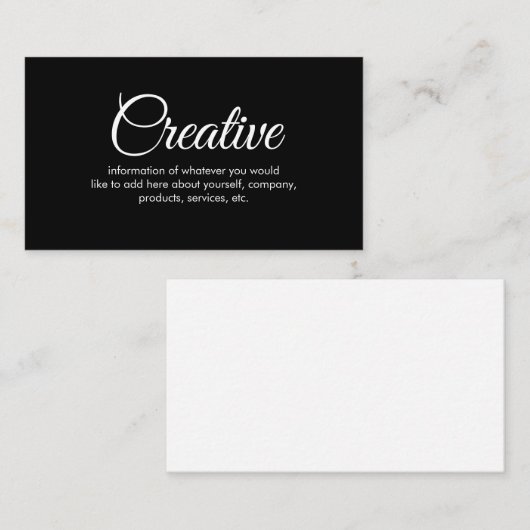 kreativ visitenkarte (Vorne/Hinten)