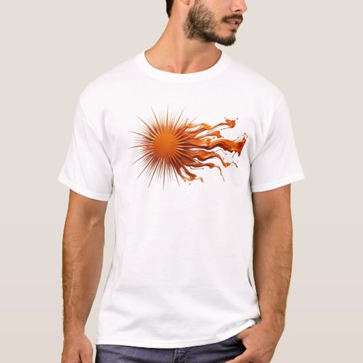 Kreative ABSTRACTE SONNE Tragbare Kunst T-Shirt (Vorderseite)
