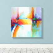 Kreative Abstrakte Acrylmalerei Moderne Kunst Leinwanddruck (Insitu (Holzboden))