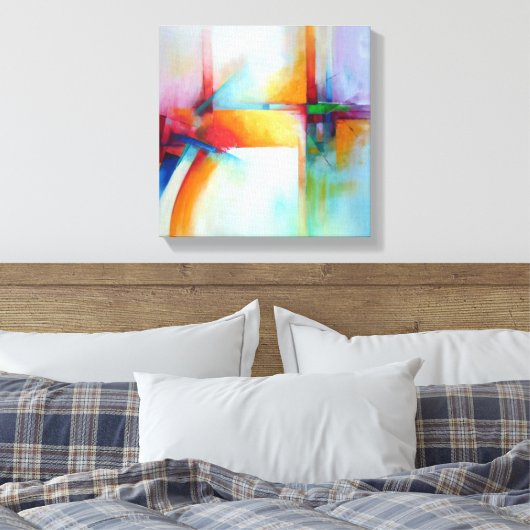 Kreative Abstrakte Acrylmalerei Moderne Kunst Leinwanddruck (Insitu (Schlafzimmer))
